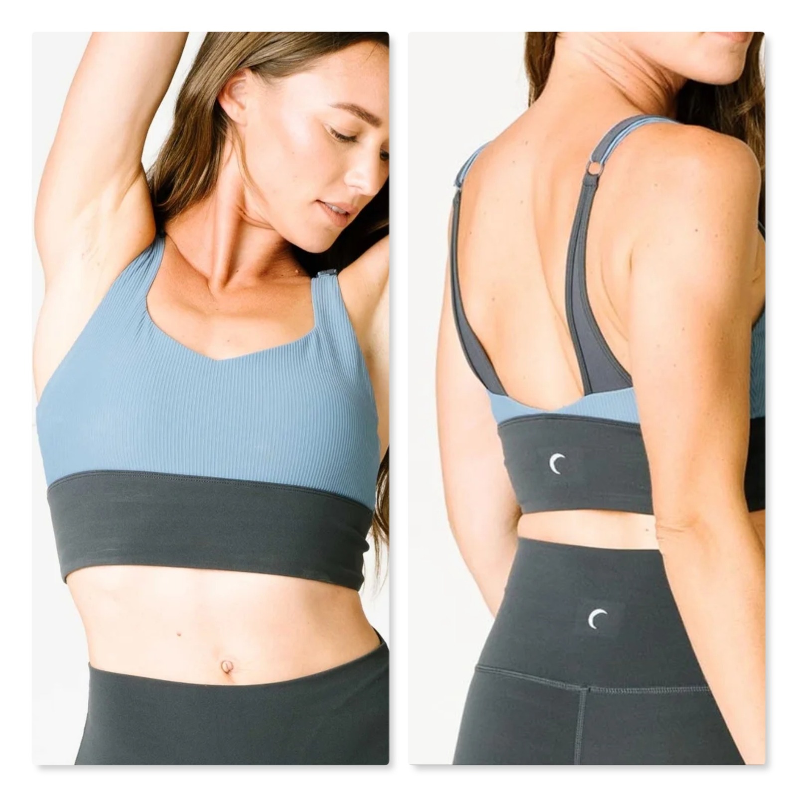 Zyia Storm Parallel Luxe Adjustable Sports Bra Colorblock Mesh Racerback Small